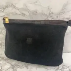 LOEWE ロエベ ロゴエンボス 本革 スエードレザー ミニ マルチポーチ