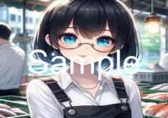 A4サイズアートポスター 1点もの 美女ポスター最高品質 D-ZD-３８