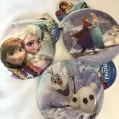 アナと雪の女王　パスケース　3つセット エルサアナ、サンニン、オラフ