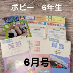 【ポピー 6年生 】6月号　国語　算数　英語　テキスト　家庭学習