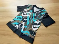 ★VALENZA SPORTS バレンザスポーツ★華やかな柄半袖トップス40美品
