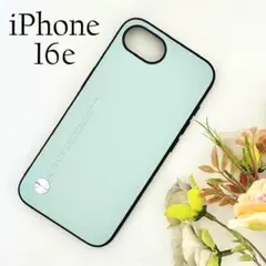 iPhone16e 背面ソフトケース オパールグリーン ☆おまけガラスフィルム付