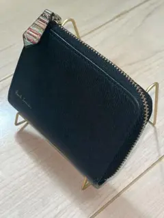ポールスミス ブラック コインケース　キーチェーン付　L字ファスナー