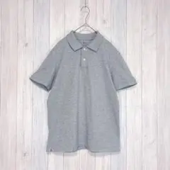 【ユニクロ】半袖 ポロシャツ グレー シンプル 無地 カジュアル M
