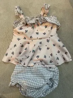 petit main フリル付き水着 90cm