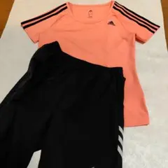 [adidas]アディダス ハーフパンツ＆トップス上下2点 3本ライン