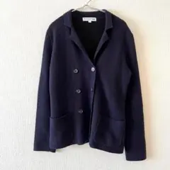 ☆【ユニクロ】イネスコラボ ニットジャケット フルボタン カシミヤ 羊毛 L