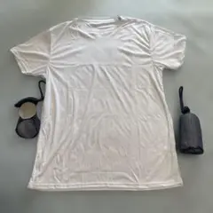 新品未使用FIBERDRY Lサイズ 白Tシャツ2枚セットポーチ付