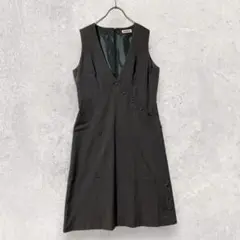 SAT NAM サットナーム Vネック ノースリーブワンピース 40 3119