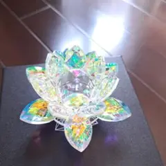 ♡クリスタル 蓮の花 置物 オリジナルボックス付き