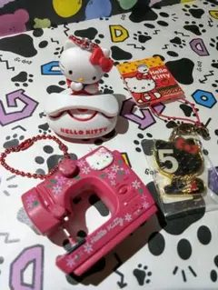 ハローキティ なつかしアイテムミニチュアコレクション2　キーホルダー　おまとめ