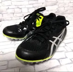 美品　ASICS スパイクシューズ ブラック/イエロー26.5