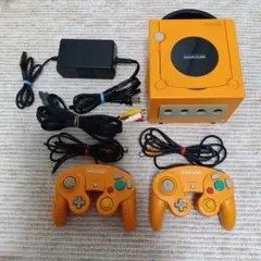 【正常動作品】ゲームキューブ本体 オレンジ コントローラー2個付き