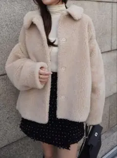 【超美品】hyeon ヘヨンted stole camel 超美品】hyeon ヘヨンted stole camel