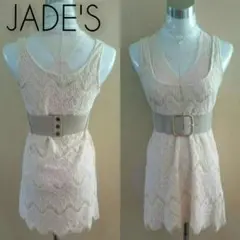 JADE'S♡レースタンクワンピース ベージュ系 クリーム系 ギャル 露出