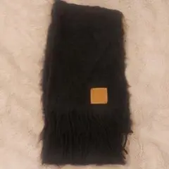 LOEWE ロエベ ウール モヘア アナグラムマフラー ブラック 黒 美品