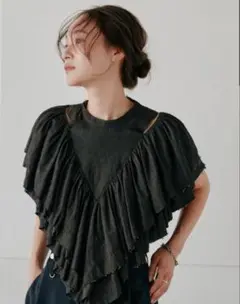 【新品未使用】 Hella volume ruffle tops チャコール