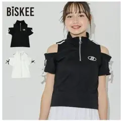BiSKEE ハーフジップＴシャツ　黒　140センチ