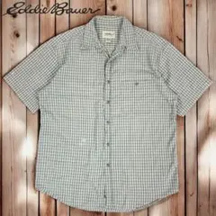 07M082◯ Eddie Bauer 白タグ 半袖 BDシャツ 春夏 羽織り
