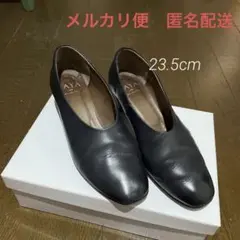 SAYA チャンキーヒール パンプス ネイビー 23.5cm