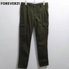 FOREVER21 カーゴパンツ スリムテーパード カーキ 30