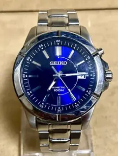 SEIKO 5m62-0DA0 青文字盤　Kinetic 100m
