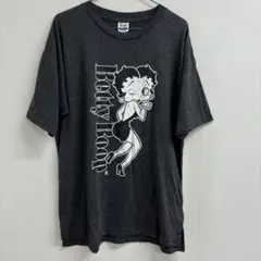 Betty Boop ダークグレー 半袖Tシャツ　フリーサイズ　ラ8
