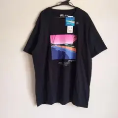 新品タグ付☆UNIQLO 永井博 プール・サンセット Tシャツ ブラック XL