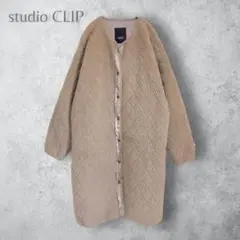 【studio CLIP スタジオクリップ】　キルティングジャケット　ボア