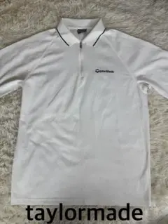 TaylorMade ジップアップポロシャツ L ホワイト