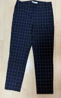 GLACIER チェック柄パンツ M ネイビー