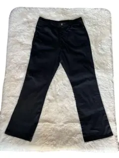 メンズ　ブラック スラックス ストレートパンツコットン混紡　Lサイズ　未着用