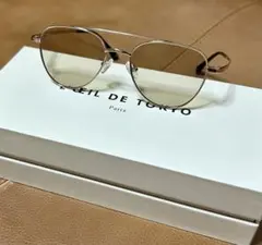 極美品　loeil de tokyo AVIE ツーブリッジデザイン　サングラス