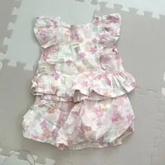 GAP ベビー　花柄　セットアップ　ピンク
