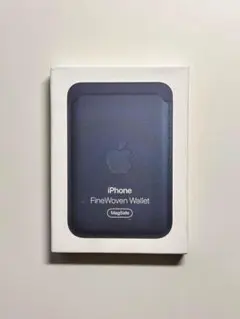 【新品】純正 MagSafe対応iPhoneファインウーブンウォレット・ブルー②
