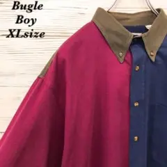 《希少》デザインシャツ☆半袖シャツ XL 刺繍ロゴ HS420