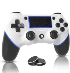 ＥＮＫＥ PS4コントローラー 無線 (ホワイト/ブルー)