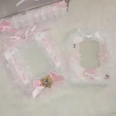 硬質ケース　レースデコ　ピンク