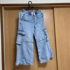 ライトブルー カーゴパンツ サイドポケット付き　GAP 130㎝