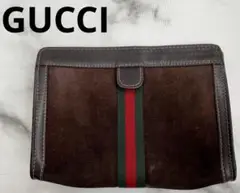 レア品 GUCCI セカンドバック スウェード ブラウン