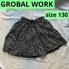グローバルワーク　♡ 黒　スカート 130 コーデュロイ　ミニ　ダルメシアン