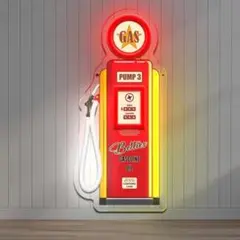 【ネオン祭り 最安値 在庫限りおまけ付き】ガソリンスタンド ・ネオンサインv