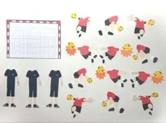 ハンドボール★赤★色紙・寄せ書き用シール12枚セット★卒業　引退　アルバム