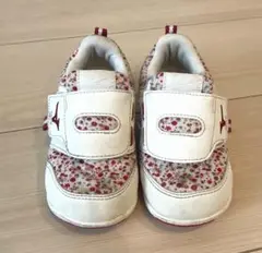 【美品】ミズノプレモア インファント2 キッズシューズ　花柄　15.5