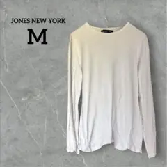 JONES NEW YORK 【M】ホワイト 長袖 Tシャツ カットソー
