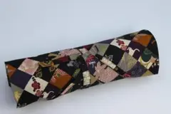 弓道【かけ袋　ゆがけ入れ　市松猫 k-0014】ハンドメイド