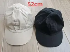 ダイソー　帽子　52cm　ブラック・ベージュ2個セット