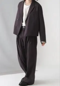 HARE セットアップ　ショートダブルジャケット　パンツ　ワインレッド