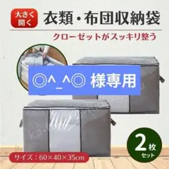 衣類収納袋 収納ケース 2枚 布団収納 不織布 押し入れ 衣替え グレー 大容量