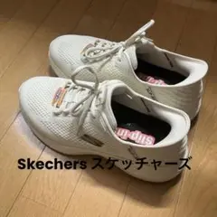 Skechers Slip-Ins ホワイトスニーカー